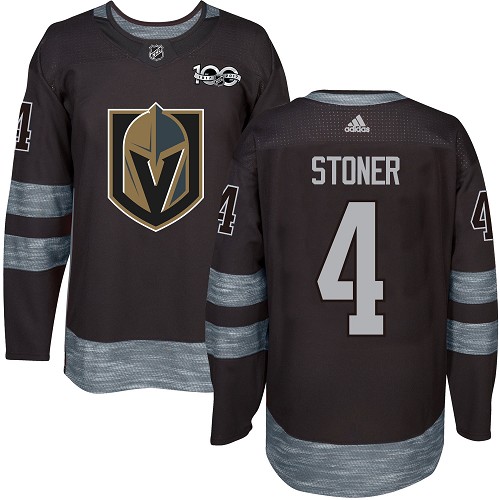 Adidas Golden Knights #4 Clayton Stoner Black 1917-100th Anniversary Stitched NHL Jersey - Click Image to Close